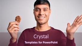  Presentation with chocolate - Amazing presentation theme having young-hispanic-man-eating-chocolate backdrop and a tawny brown colored foreground