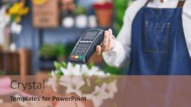  Presentation with greeiting show man - Presentation design enhanced with young-hispanic-man-florist-holding and a coral colored foreground