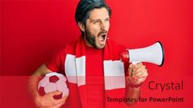  Presentation with hooligan - PPT layouts having young-hispanic-man-football-hooligan background and a red colored foreground
