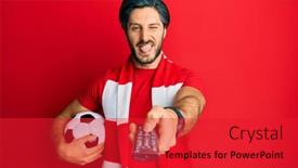  Presentation with hooligan - Theme consisting of young-hispanic-man-football-hooligan background and a red colored foreground