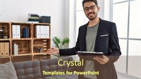  Presentation with psychology - Presentation theme with young-hispanic-man-having-psychology background and a tawny brown colored foreground