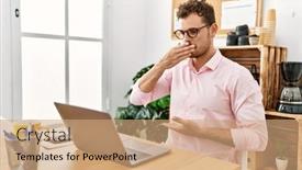  Presentation with sign language - Slides enhanced with young-hispanic-man-having-video background and a coral colored foreground