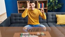  Presentation with money bitcoin - Slide set having young-hispanic-man-holding-bitcoin background and a coral colored foreground