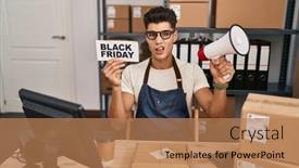  Presentation with black man - Presentation featuring young-hispanic-man-holding-black background and a  colored foreground