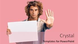  Presentation with defense - Slide deck with young-hispanic-man-holding-blank background and a lemonade colored foreground