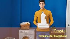  Presentation with clean - Slide deck featuring young-hispanic-man-holding-clean background and a red colored foreground