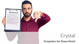  Presentation with negative - Beautiful presentation design featuring young-hispanic-man-holding-clipboard backdrop and a white colored foreground