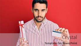 Presentation with crying - Slides enhanced with young-hispanic-man-holding-gift background and a lemonade colored foreground