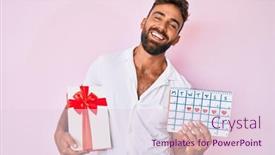  Presentation with heart - Cool new PPT theme with young-hispanic-man-holding-heart backdrop and a lemonade colored foreground
