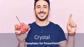  Presentation with ice cream - Amazing presentation design having young-hispanic-man-holding-ice backdrop and a ocean colored foreground