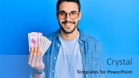  Presentation with indian - PPT layouts consisting of young-hispanic-man-holding-indian background and a light blue colored foreground