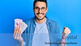  Presentation with indian - Presentation theme enhanced with young-hispanic-man-holding-indian background and a light blue colored foreground