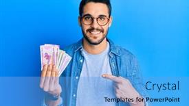  Presentation with indian - Colorful slide set enhanced with young-hispanic-man-holding-indian backdrop and a light blue colored foreground