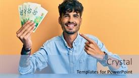  Presentation with israel - Beautiful slide deck featuring young-hispanic-man-holding-israel backdrop and a light blue colored foreground