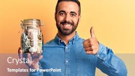  Presentation with hispanic - Cool new theme with young-hispanic-man-holding-jar backdrop and a teal colored foreground