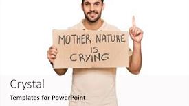  Presentation with protest - Beautiful presentation featuring young-hispanic-man-holding-mother backdrop and a white colored foreground