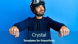  Presentation with motorcycle - Amazing theme having young-hispanic-man-holding-motorcycle backdrop and a ocean colored foreground