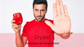  Presentation with defense - Theme consisting of young-hispanic-man-holding-red background and a red colored foreground