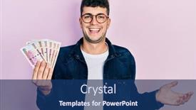  Presentation with saudi arabia - Presentation featuring young-hispanic-man-holding-saudi background and a ocean colored foreground