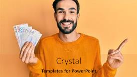  Presentation with swedish - Cool new PPT layouts with young-hispanic-man-holding-swedish backdrop and a gold colored foreground