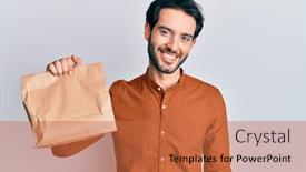  Presentation with take - Amazing presentation having young-hispanic-man-holding-take backdrop and a red colored foreground