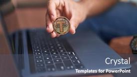  Presentation with hispanic - PPT theme having young-hispanic-man-holding-tether background and a ocean colored foreground