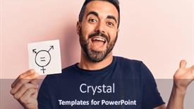  Presentation with transgender - Beautiful presentation theme featuring young-hispanic-man-holding-transgender backdrop and a navy blue colored foreground