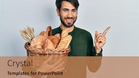  Presentation with wicker - PPT layouts enhanced with young-hispanic-man-holding-wicker background and a coral colored foreground