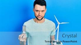  Presentation with windmill - Presentation theme having young-hispanic-man-holding-windmill background and a  colored foreground