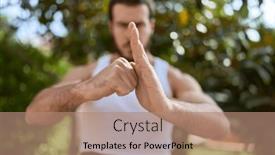  Presentation with karate - PPT theme consisting of young-hispanic-man-karate-fighter background and a coral colored foreground