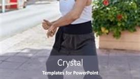  Presentation with karate - Presentation with young-hispanic-man-karate-fighter background and a gray colored foreground