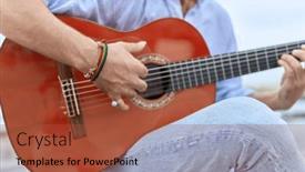  Presentation with man sitting bench - 