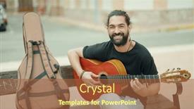  Presentation with man sitting bench - 