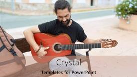  Presentation with man sitting bench - 