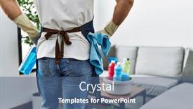  Presentation with sprayer - Slide deck with young-hispanic-man-on-back background and a ocean colored foreground