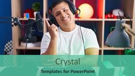  Presentation with video games playing - Presentation featuring young-hispanic-man-playing-video background and a seafoam green colored foreground