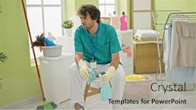  Presentation with professional tennis player athlete man - Slide set consisting of young-hispanic-man-professional-cleaner background and a mint green colored foreground