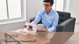  Presentation with psychology - PPT layouts enhanced with young-hispanic-man-psychologist-having background and a coral colored foreground