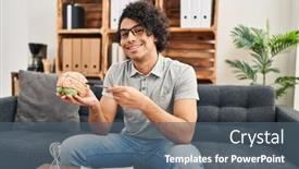  Presentation with psychology - Presentation consisting of young-hispanic-man-psychologist-holding background and a ocean colored foreground