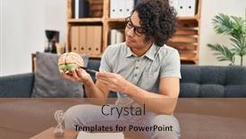  Presentation with psychology - PPT theme featuring young-hispanic-man-psychologist-holding background and a  colored foreground