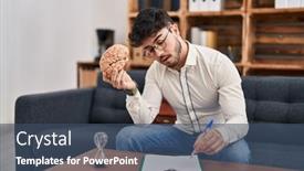  Presentation with writing - Slides consisting of young-hispanic-man-psychologist-writing background and a ocean colored foreground