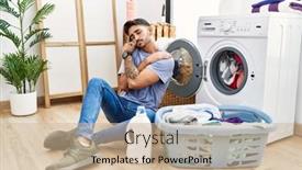  Presentation with self love - Presentation design having young-hispanic-man-putting-dirty background and a soft green colored foreground