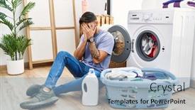  Presentation with hispanic - Presentation design with young-hispanic-man-putting-dirty background and a  colored foreground