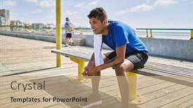  Presentation with training - Presentation enhanced with young-hispanic-man-resting background and a coral colored foreground