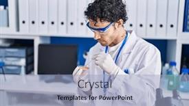  Presentation with sample - Theme with young-hispanic-man-scientist-holding background and a light blue colored foreground