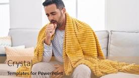  Presentation with hispanic - Presentation design with young-hispanic-man-sitting background and a yellow colored foreground