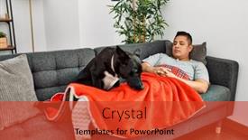  Presentation with sleeping - Slides with young-hispanic-man-sleeping-covering background and a red colored foreground