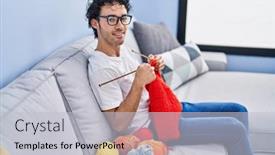  Presentation with confident - Presentation enhanced with young-hispanic-man-smiling-confident background and a light gray colored foreground