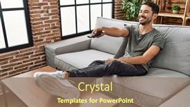  Presentation with confident - Slide set enhanced with young-hispanic-man-smiling-confident background and a coral colored foreground