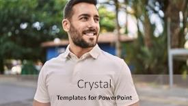  Presentation with confident - PPT theme featuring young-hispanic-man-smiling-confident background and a soft green colored foreground